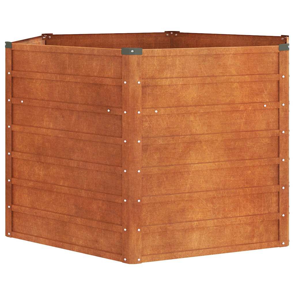 vidaXL Ζαρντινιέρα Σκουριασμένο 129x129x77 εκ. Ατσάλι Σκληρυθέν Αέρα