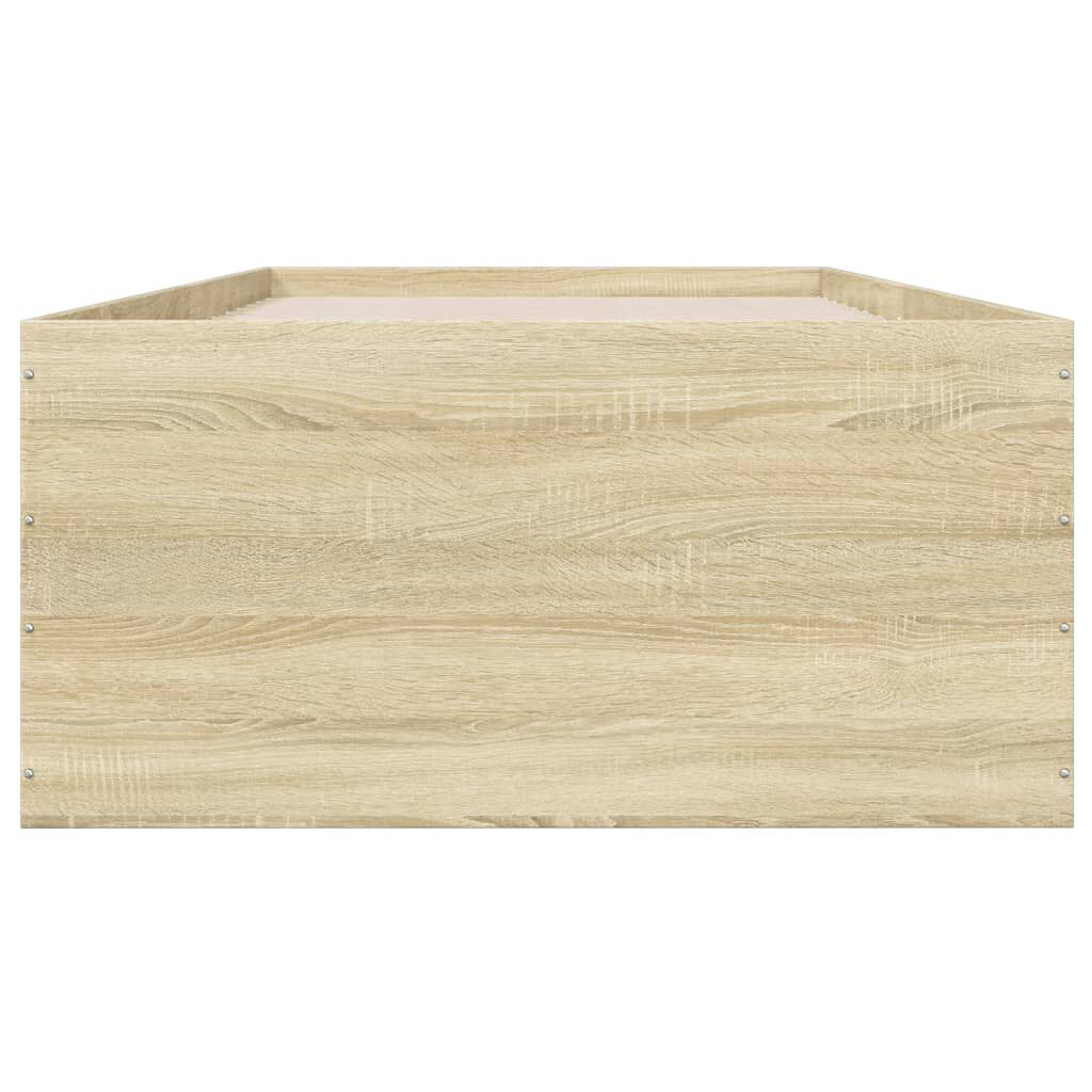 vidaXL Πλαίσιο Κρεβατιού Sonoma Δρυς 90 x 190 εκ. Επεξεργασμένο Ξύλο