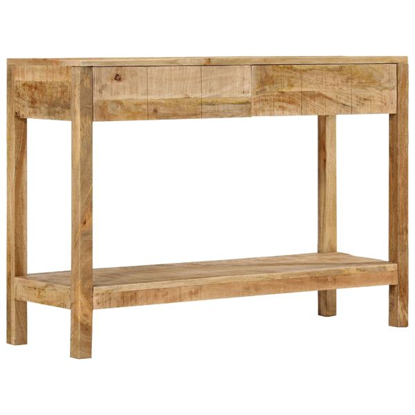 vidaXL Τραπέζι Κονσόλα με 2 Συρτάρια 110x35x75 εκ. Μασίφ Ξύλο Μάνγκο