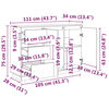 vidaXL Μπουφές με Συρτάρια Λευκός 111x34x75 εκ. από Μασίφ Ξύλο Πεύκου