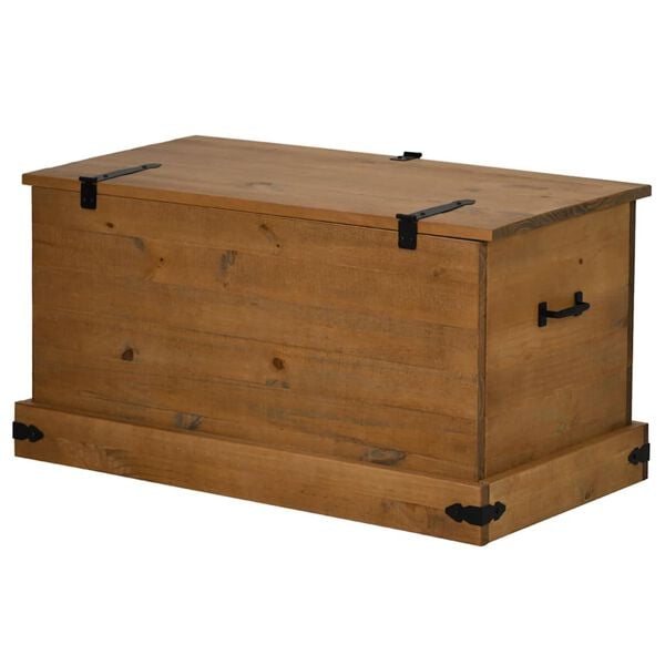 vidaXL Σεντούκι αποθήκευσης HALDEN 91x48x47 cm Ξύλο μασίφ πεύκο