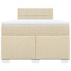 vidaXL Κρεβάτι Boxspring με Στρώμα Κρεμ 120x200 εκ. Υφασμάτινο