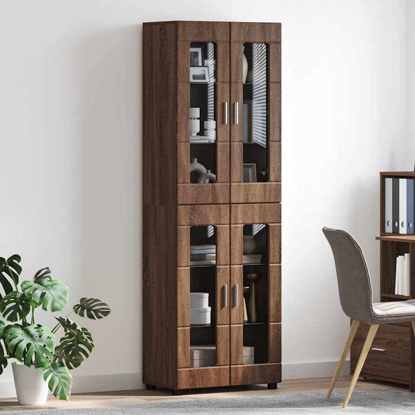 vidaXL Highboard &Kappa;&alpha;&phi;έ &delta;&rho;&upsilon;&sigmaf; 60 x 35 x 182 &epsilon;&kappa;. &Epsilon;&pi;&epsilon;&xi;&epsilon;&rho;&gamma;&alpha;&sigma;&mu;έ&nu;&omicron; &xi;ύ&lambda;&omicron;