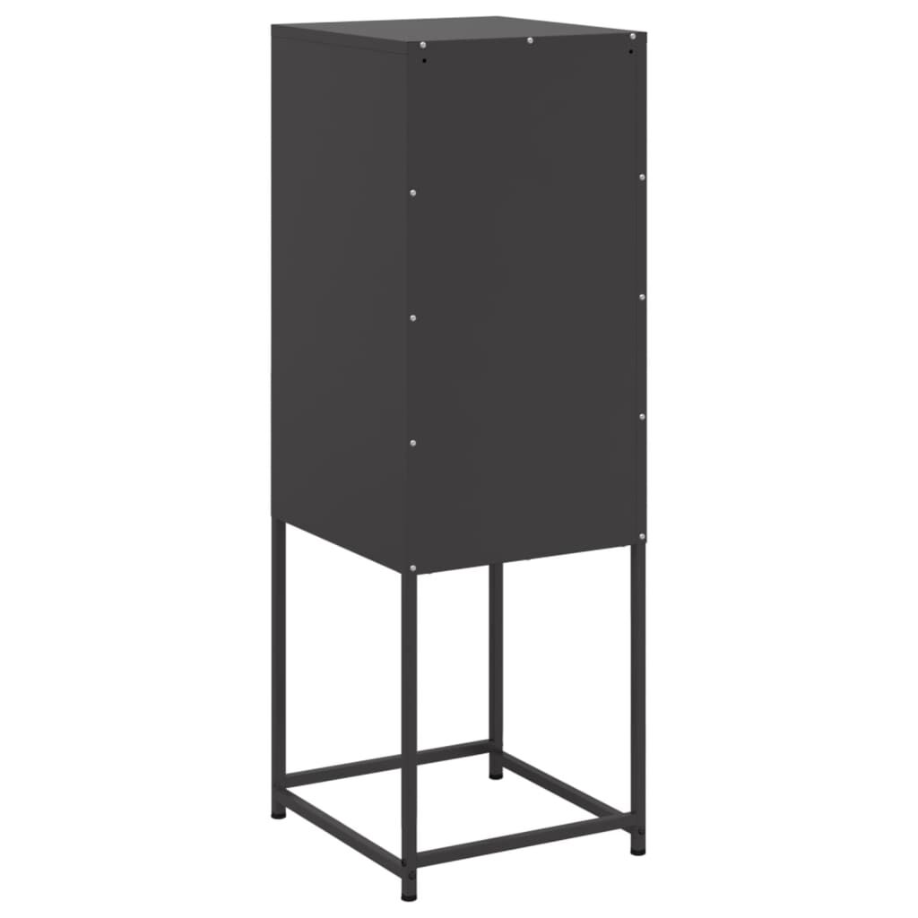 vidaXL Ντουλάπι Μαύρο 36x39x107 εκ. από Ατσάλι