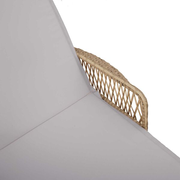 vidaXL Ξαπλώστρα με μαξιλάρι Μπεζ 157 x 55 x 92 εκ. συνθετικό ρατάν