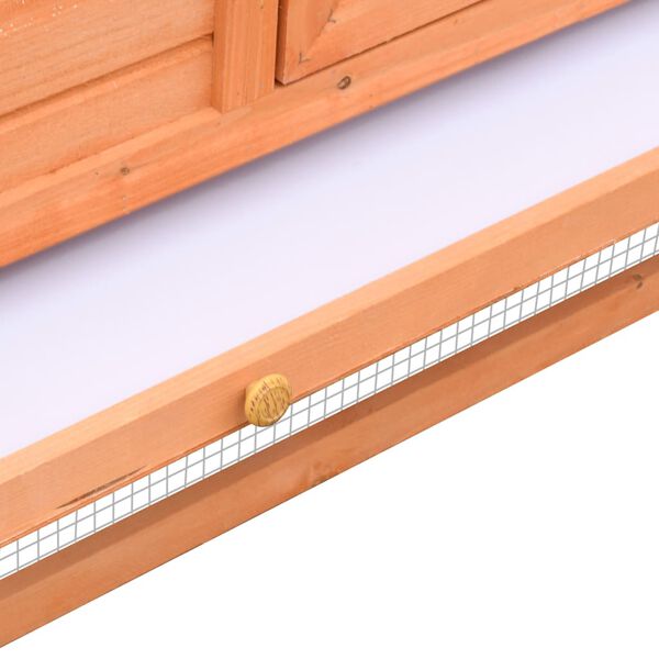 vidaXL Κλουβί Κουνελιών 310x70x87 εκ. από Μασίφ Ξύλο Πεύκου/Ελάτης