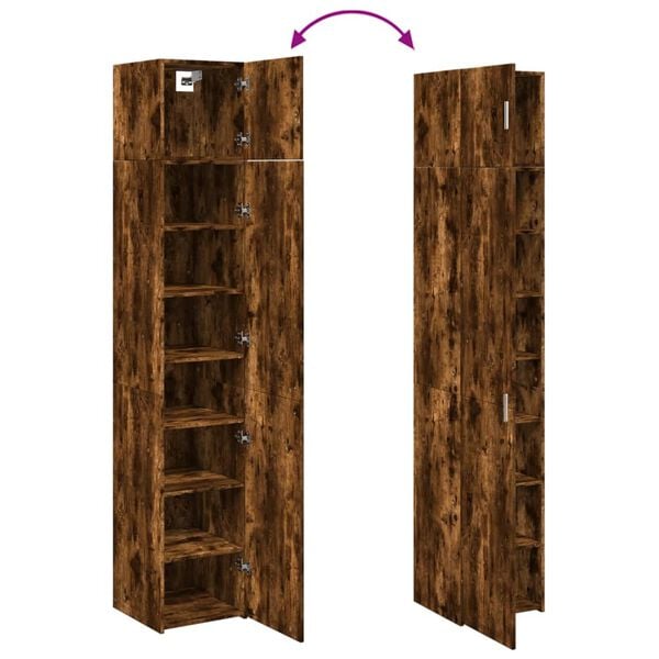 vidaXL Ντουλάπι Αποθήκευσης Στενό Δρυς 40x42,5x225 εκ. Επεξεργ. Ξύλο
