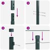 vidaXL Πό posts φράχτη 7 pcs Πράσινο Ø32mm 150 εκ