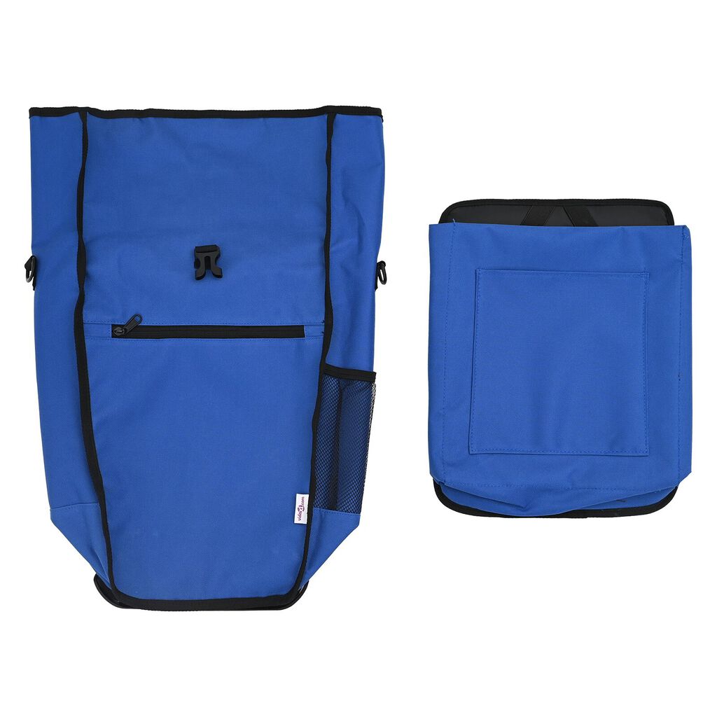 vidaXL Τσάντα Ποδηλάτου για Ράγες Pannier 20 L Μπλε 34x16x59 εκ.