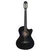 vidaXL Κιθάρα Western Classical Cutaway Μαύρη με Ισοσταθμιτή 6 Χορδές