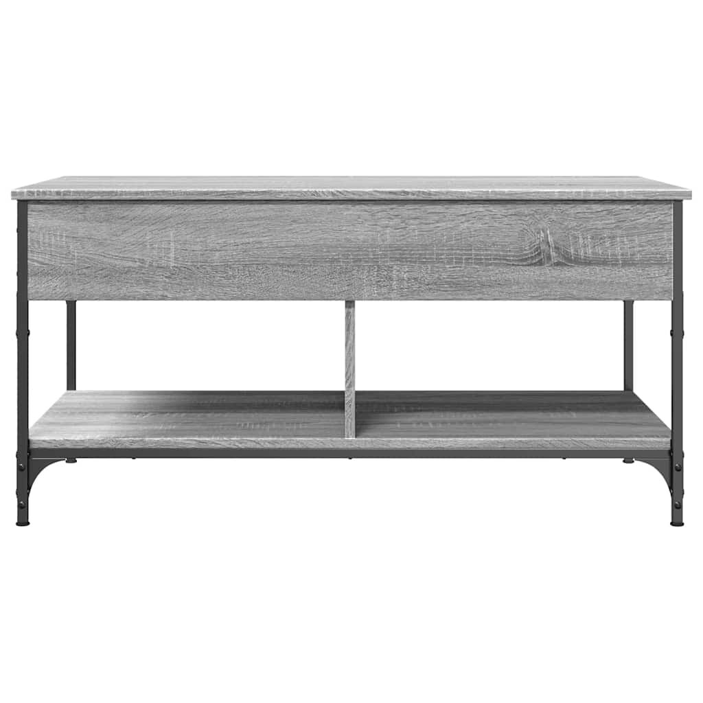 vidaXL Τραπεζάκι Σαλονιού Γκρι Sonoma 100x50x50 εκ. Επεξ. Ξύλο/Μέταλλο