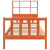 vidaXL Κρεβάτι Βιβλιοθήκη Χωρίς Στρώμα Καφέ 75x190 εκ Μασίφ Πεύκο