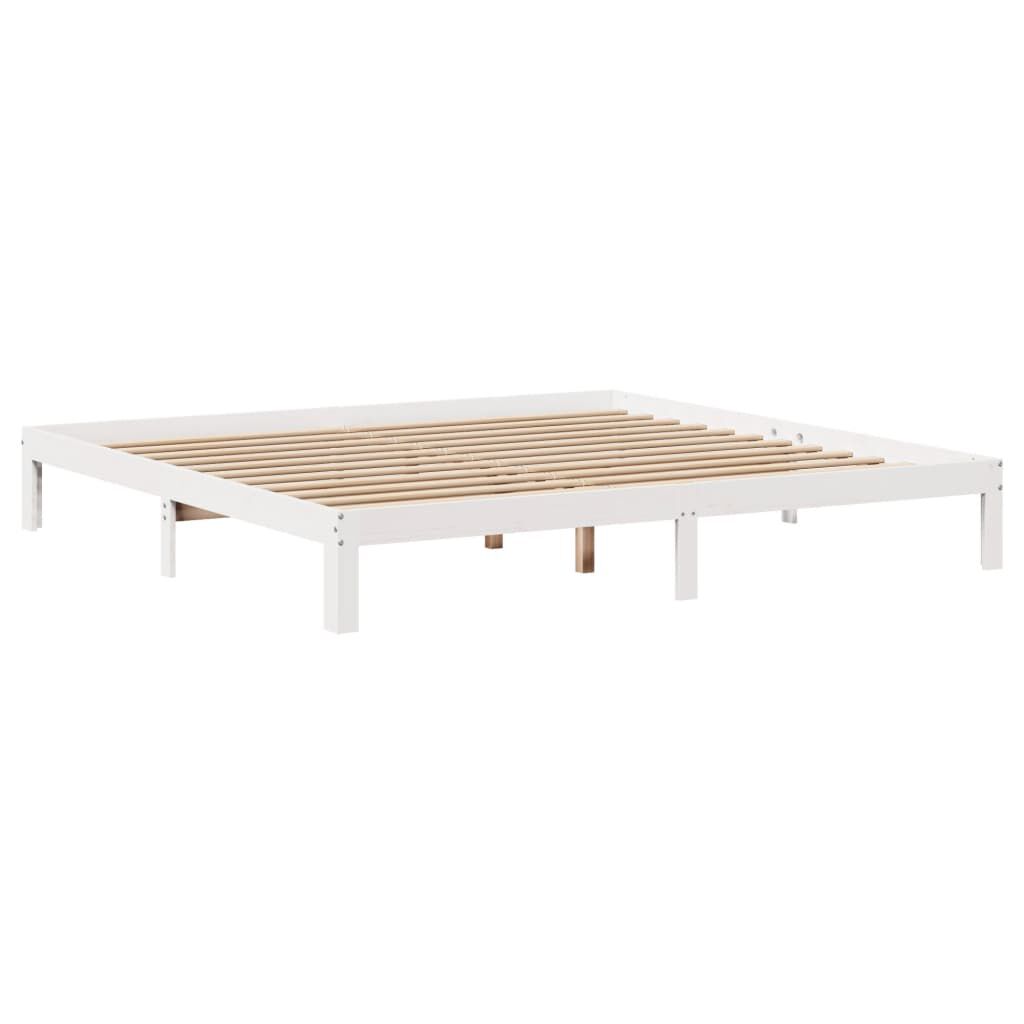 vidaXL Κρεβάτι Βιβλιοθήκη Χωρίς Στρώμα 180x200 εκ Μασίφ Ξύλο Πεύκου