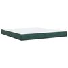 vidaXL Κρεβάτι Boxspring με Στρώμα Σκούρο Πράσινο 180x200εκ. Βελούδινο