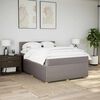 vidaXL &Kappa;&rho;&epsilon;&beta;ά&tau;&iota; Boxspring &mu;&epsilon; &Sigma;&tau;&rho;ώ&mu;&alpha; Taupe 160x200 &epsilon;&kappa;. &Upsilon;&phi;&alpha;&sigma;&mu;ά&tau;&iota;&nu;&omicron;