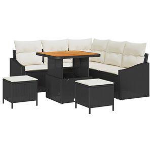 vidaXL &Sigma;&epsilon;&tau; &Kappa;&alpha;&nu;&alpha;&pi;έ &Kappa;ή&pi;&omicron;&upsilon; &mu;&epsilon; &mu;&alpha;&xi;&iota;&lambda;ά&rho;&iota; 8 pcs &Mu;&alpha;ύ&rho;&omicron; &sigma;&upsilon;&nu;&theta;&epsilon;&tau;&iota;&kappa;ό &rho;&alpha;&tau;ά&nu;