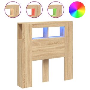 vidaXL &Kappa;&epsilon;&phi;&alpha;&lambda;ά&rho;&iota; &Kappa;&rho;&epsilon;&beta;&alpha;&tau;&iota;&omicron;ύ &mu;&epsilon; LED Sonoma &Delta;&rho;&upsilon;&sigmaf; 100x18,5x103,5 &epsilon;&kappa;