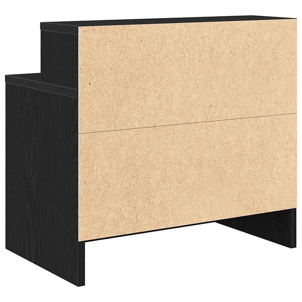 vidaXL Κομοδίνο με συρτάρι Μαύρη βελανιδιά 51x31x47 cm