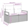 vidaXL Σετ Καναπέ Κήπου 7 pcs Μαύρο και Κρέμα 55 x 55 x 37 εκ