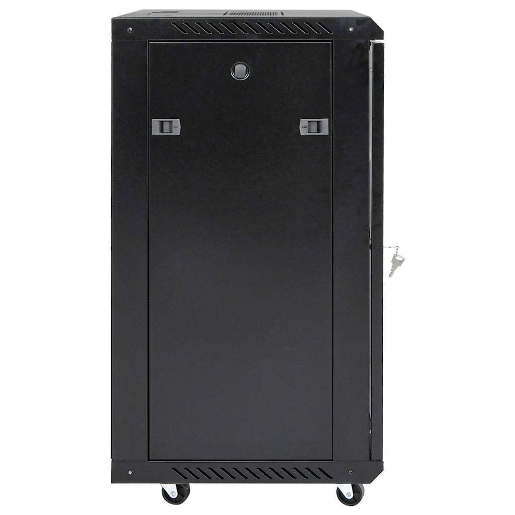 vidaXL Καμπίνα Δικτύου 15U 19" IP20 Μαύρη 60x45x86 εκ.