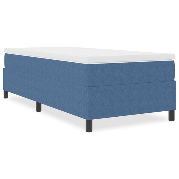 vidaXL Κρεβάτι με ελατήρια Μπλε 90 x 190 cm Βελούδο