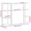vidaXL Ντουλάπι Μπάνιου Τεχνίτης Δρυς 80x20,5x64 εκ Επεξεργασμένο Ξύλο