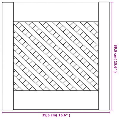 vidaXL Πορτάκια με Πλέγμα 2 Τεμ. 39,5x39,5 εκ. από Μασίφ Ξύλο Πεύκου