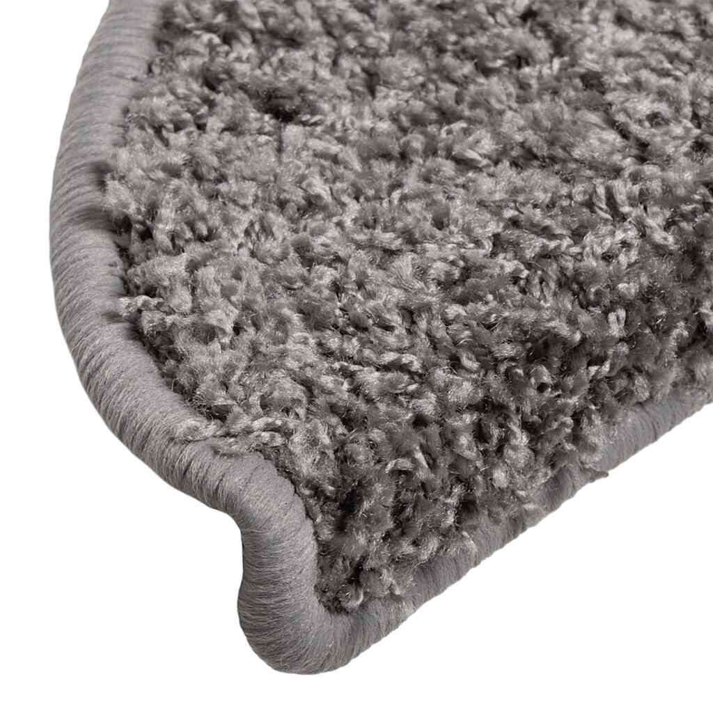 vidaXL Πατάκια για σκάλες 30 τεμάχια Γκρι 56x17x3 cm