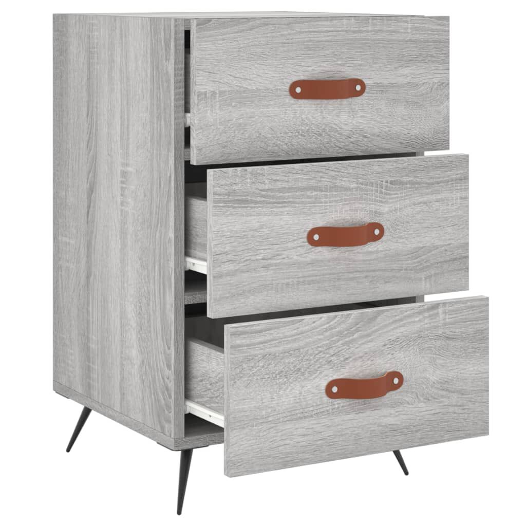 vidaXL Κομοδίνο Γκρι Sonoma 40 x 40 x 66 εκ. από Επεξεργασμένο Ξύλο