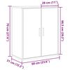 vidaXL Highboard 2 pcs Μαύρη δρυς 60 x 31 x 70 εκ Επεξεργασμένο ξύλο