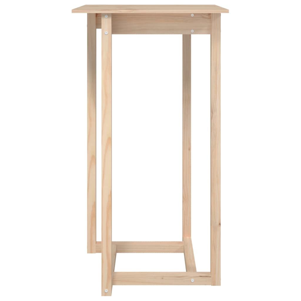 vidaXL Τραπέζι Μπαρ 60 x 60 x 110 εκ. από Μασίφ Ξύλο Πεύκου