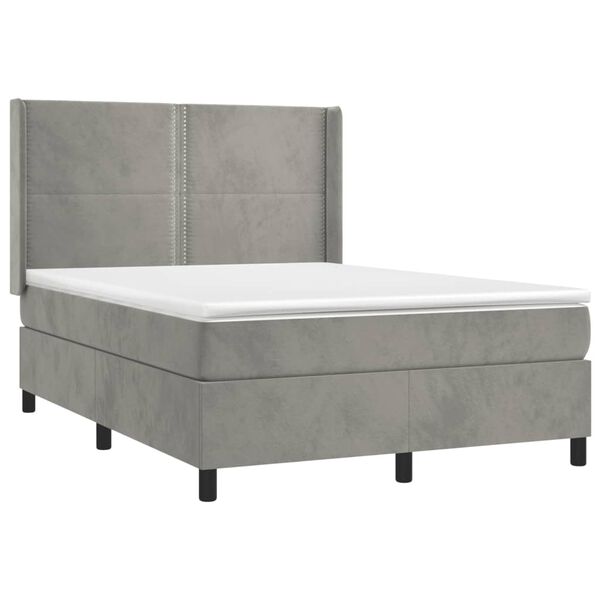 vidaXL &Kappa;&rho;&epsilon;&beta;ά&tau;&iota; Boxspring &mu;&epsilon; &Sigma;&tau;&rho;ώ&mu;&alpha; &Alpha;&nu;&omicron;&iota;&chi;&tau;ό &Gamma;&kappa;&rho;&iota; 140x200 &epsilon;&kappa;. &Beta;&epsilon;&lambda;&omicron;ύ&delta;&iota;&nu;&omicron;