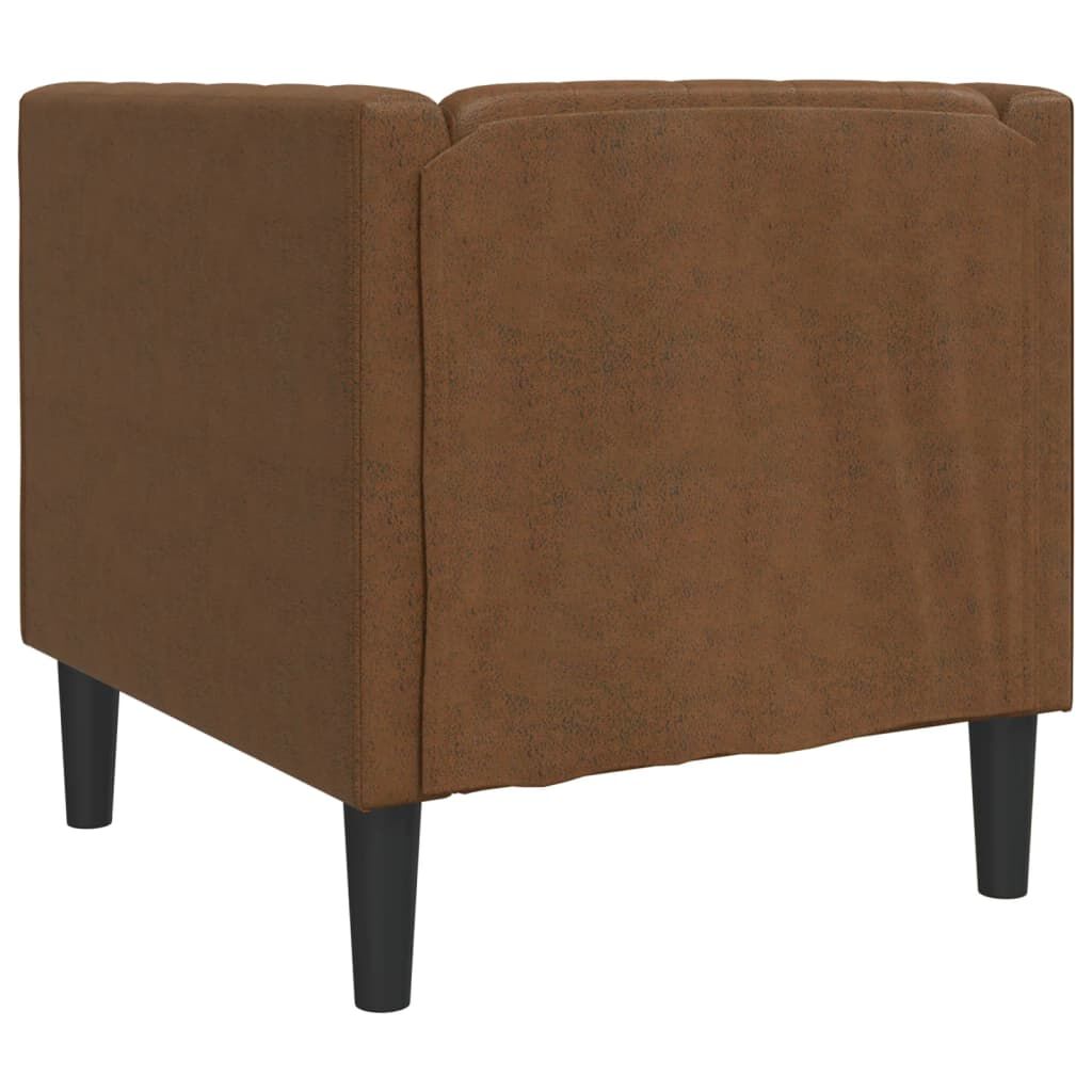vidaXL Πολυθρόνα Chesterfield Καφέ από Συνθετικό Καστόρι