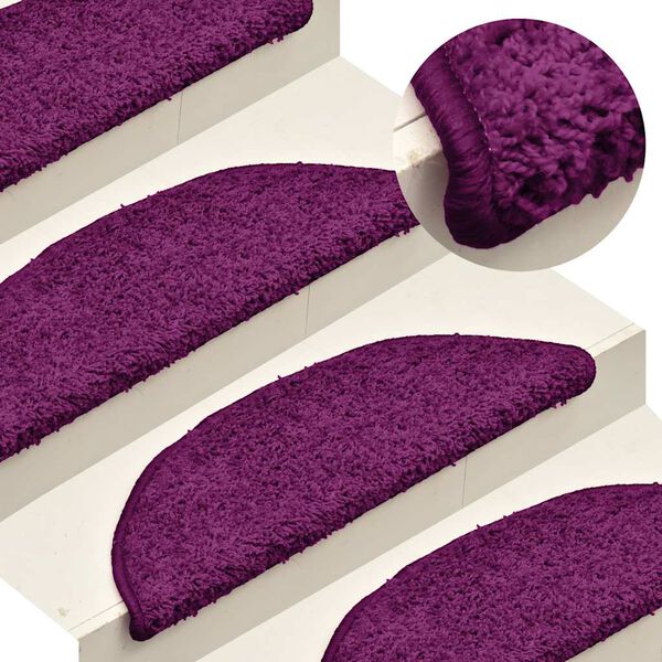 vidaXL Πατάκια Σκαλιών 30 τεμ. Ροζ Ημίστρογγυλά 56x17x3 εκ.