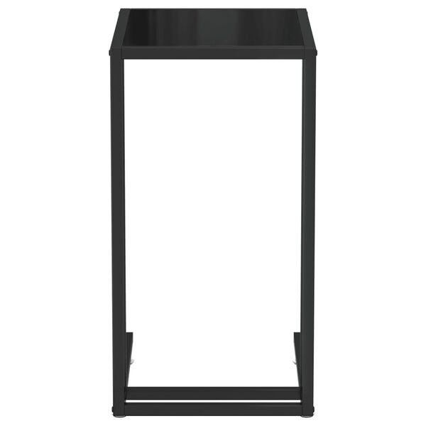 vidaXL Τραπέζι Υπολογιστή Βοηθητικό Μαύρο 50x35x65 εκ. Ψημένο Γυαλί