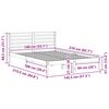 vidaXL Σκελετός Κρεβατιού Καφέ 140 x 210 cm Μασίφ ξύλο πεύκου