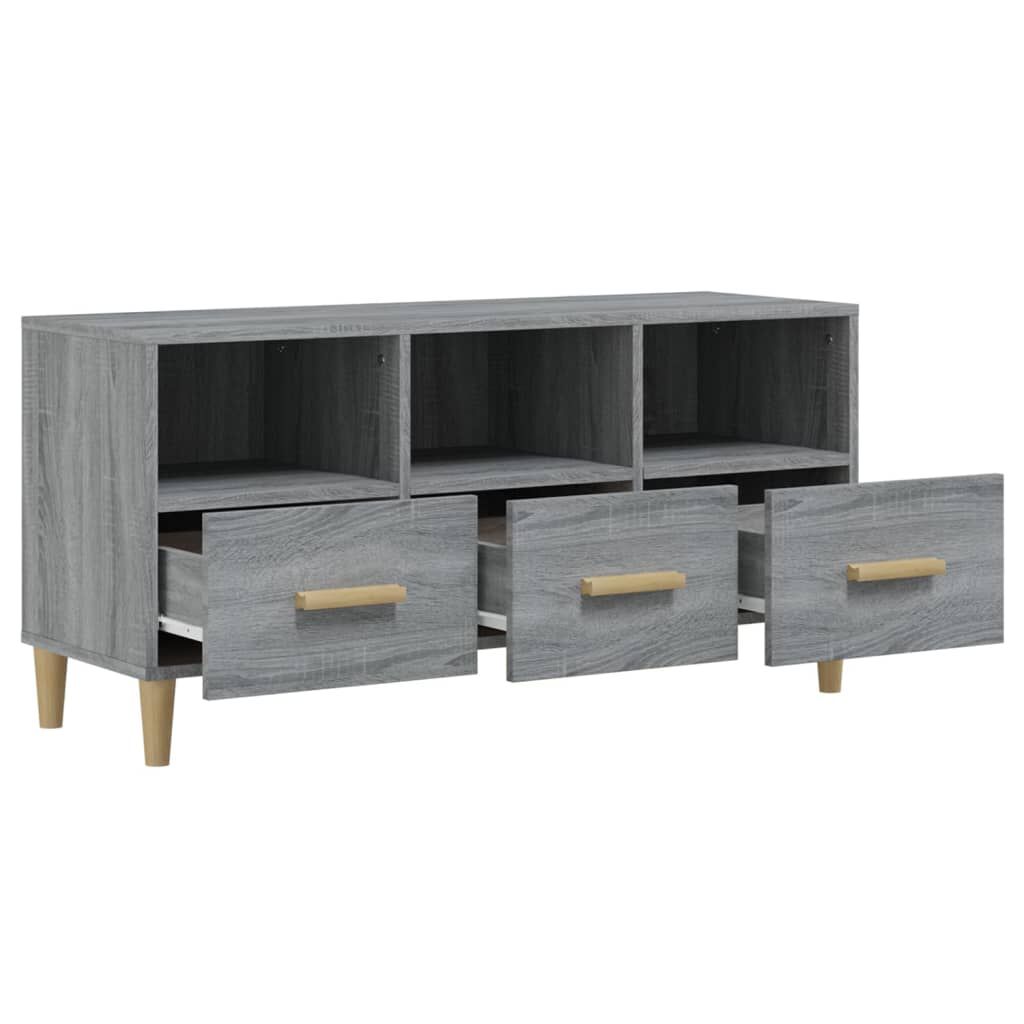 vidaXL Έπιπλο Τηλεόρασης Γκρι Sonoma 102x36x50 εκ. από Επεξεργ. Ξύλο