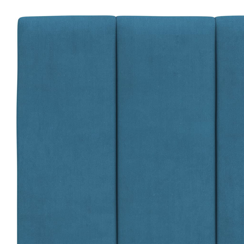 vidaXL Πλαίσιο Κρεβατιού με Κεφαλάρι Μπλε 120x200 εκ. Βελούδινο
