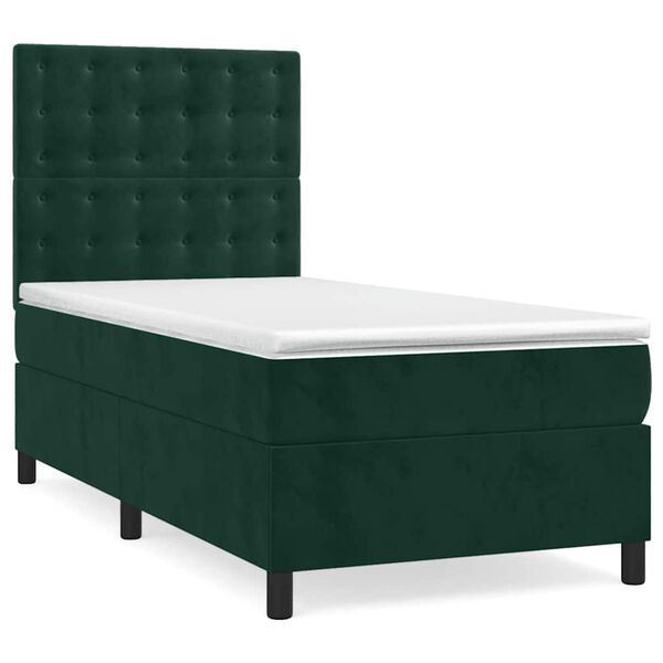 vidaXL &Kappa;&rho;&epsilon;&beta;ά&tau;&iota; Boxspring &mu;&epsilon; &Sigma;&tau;&rho;ώ&mu;&alpha; &Sigma;&kappa;&omicron;ύ&rho;&omicron; &Pi;&rho;ά&sigma;&iota;&nu;&omicron; 90x190 &epsilon;&kappa;. &Beta;&epsilon;&lambda;&omicron;ύ&delta;&iota;&nu;&omicron;