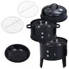 vidaXL Ψησταριά Κάρβουνου/Καπνιστήριο 3 σε 1 40 x 80 εκ.