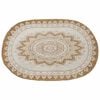 vidaXL &Chi;&alpha;&lambda;&iota;ά &chi;ώ&rho;&omicron;&upsilon; Floral &Phi;&upsilon;&sigma;&iota;&kappa;ό &mu;&epsilon; &Lambda;&epsilon;&upsilon;&kappa;ή &Epsilon;&kappa;&tau;ύ&pi;&omega;&sigma;&eta; 122 x 183 cm &Gamma;&iota;&omicron;ύ&tau;&alpha;