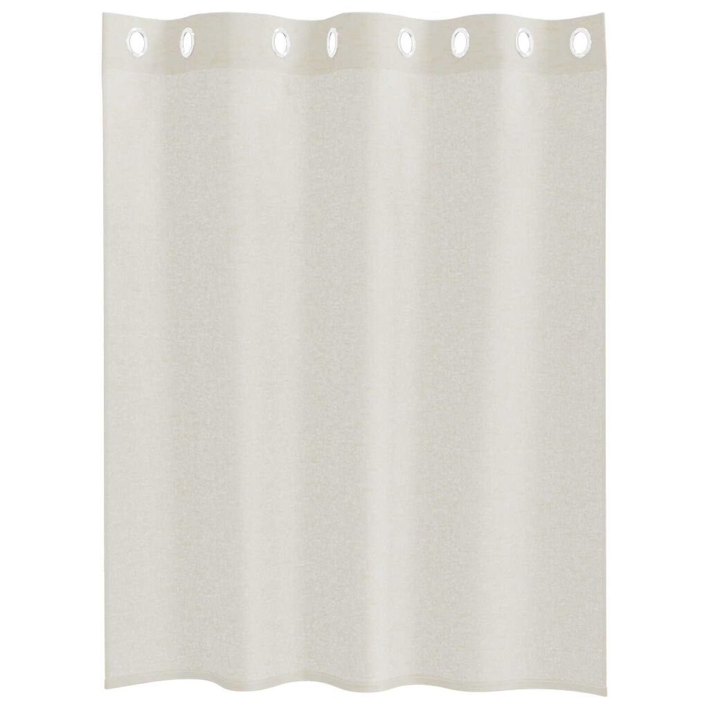 vidaXL Κουρτίνες με κουρτίνες 2 pcs Κρεμ 140 x 140 εκ. Πολυεστέρας