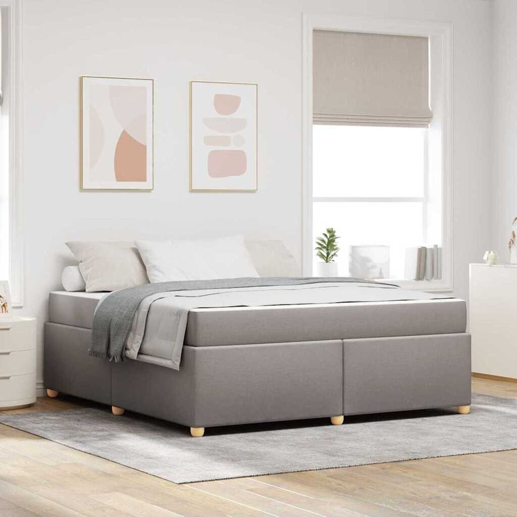 vidaXL Σκελετός Κρεβατιού Άλλο Taupe 180 x 200 cm ύφασμα
