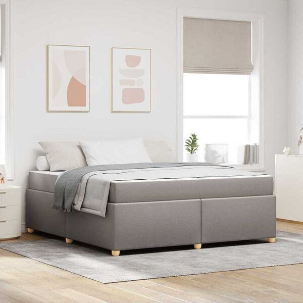 vidaXL Σκελετός Κρεβατιού Άλλο Taupe 180 x 200 cm ύφασμα