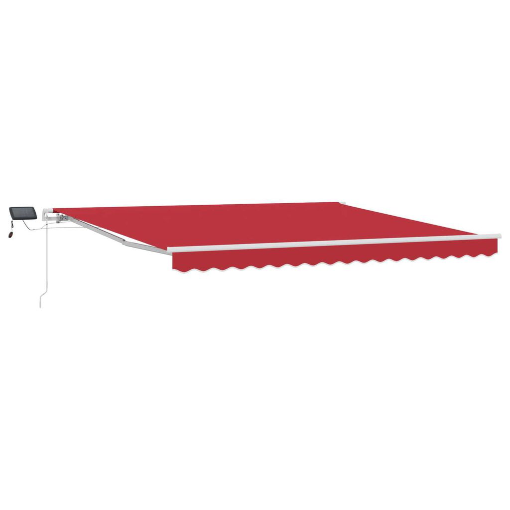 vidaXL Αναδιπλούμενη Τέντα with Κόκκινο 400 x 300 εκ Κόκκινο