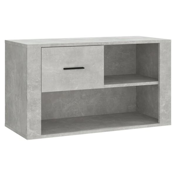 vidaXL Παπουτσοθήκη Γκρι Σκυροδέματος 80x35x45 εκ. Επεξεργασμένο Ξύλο