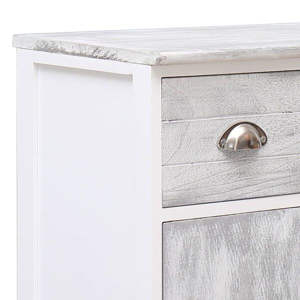 vidaXL Ντουλάπι με 10 Συρτάρια Γκρι 113 x 30 x 79 εκ. από Ξύλο