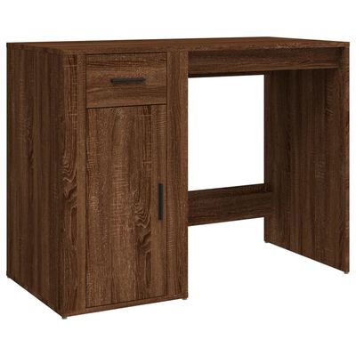 vidaXL Γραφείο Καφέ Δρυς 100x49x75 εκ. από Επεξεργασμένο Ξύλο