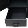vidaXL Ντουλάπα με Βιομηχανικό Στιλ Μαύρη 90 x 40 x 180 εκ. Μεταλλική