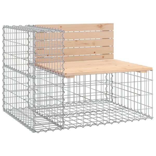 vidaXL Παγκάκι Κήπου Συρματοκιβώτιο 184x71x65,5εκ. Μασίφ Ξύλο Πεύκου